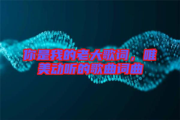 你是我的老大歌詞，唯美動(dòng)聽的歌曲詞曲
