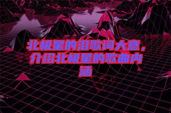 北極星的淚歌詞大意，介紹北極星的歌曲內(nèi)涵