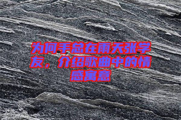 為何手總在雨天張學(xué)友，介紹歌曲中的情感寓意