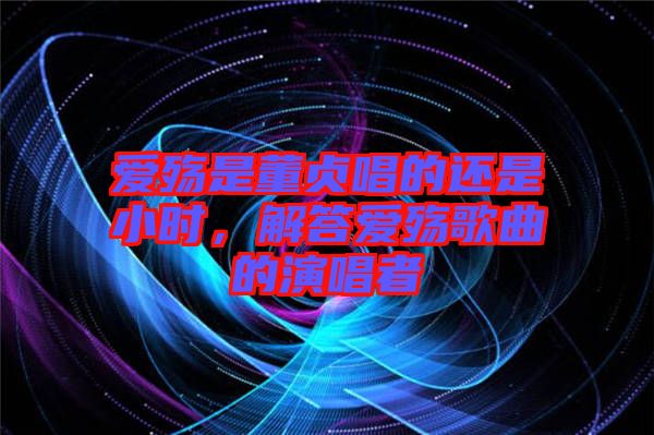 愛(ài)殤是董貞唱的還是小時(shí)，解答愛(ài)殤歌曲的演唱者