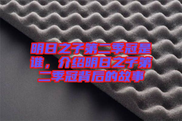 明日之子第二季冠是誰(shuí)，介紹明日之子第二季冠背后的故事