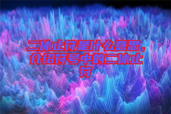 二休止符是什么意思，介紹符號中的二休止符