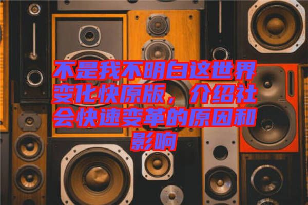 不是我不明白這世界變化快原版，介紹社會(huì)快速變革的原因和影響
