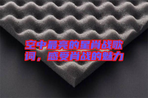 空中最亮的星肖戰(zhàn)歌詞，感受肖戰(zhàn)的魅力