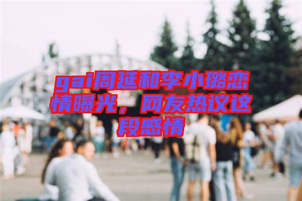 gai周延和李小璐戀情曝光，網(wǎng)友熱議這段感情
