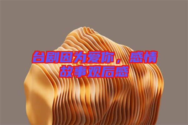 臺劇因為愛你，感情故事觀后感