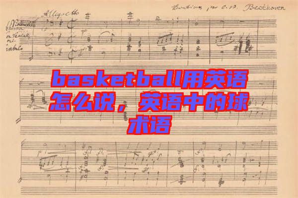 basketball用英語怎么說，英語中的球術(shù)語