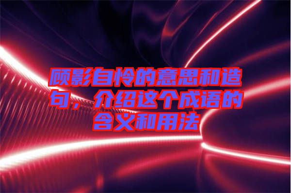 顧影自憐的意思和造句，介紹這個(gè)成語的含義和用法