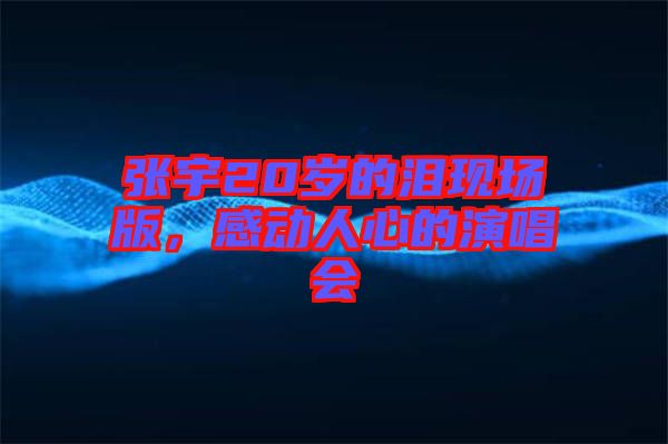 張宇20歲的淚現(xiàn)場(chǎng)版，感動(dòng)人心的演唱會(huì)