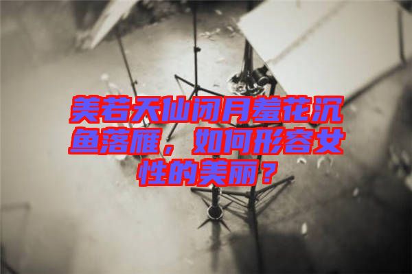 美若天仙閉月羞花沉魚(yú)落雁，如何形容女性的美麗？