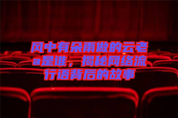 風(fēng)中有朵雨做的云老a是誰，揭秘網(wǎng)絡(luò)流行語背后的故事