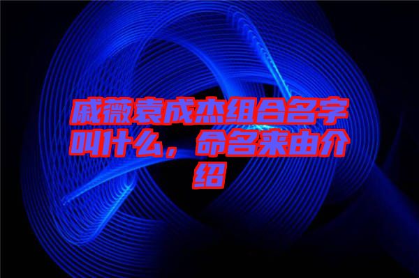 戚薇袁成杰組合名字叫什么，命名來由介紹