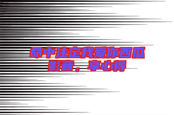 命中注定我愛你西瓜影音，享心得