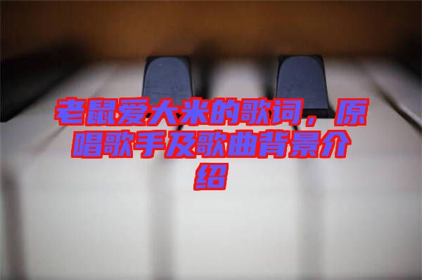 老鼠愛大米的歌詞，原唱歌手及歌曲背景介紹