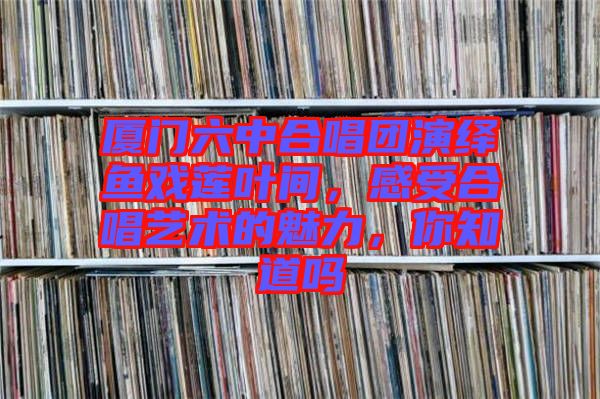 廈門六中合唱團(tuán)演繹魚戲蓮葉間，感受合唱藝術(shù)的魅力，你知道嗎