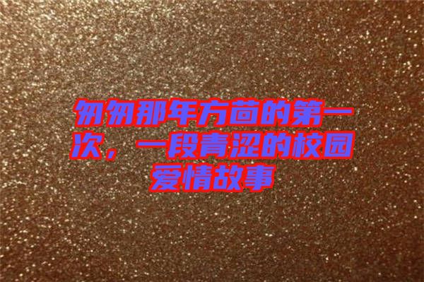 匆匆那年方茴的第一次，一段青澀的校園愛情故事