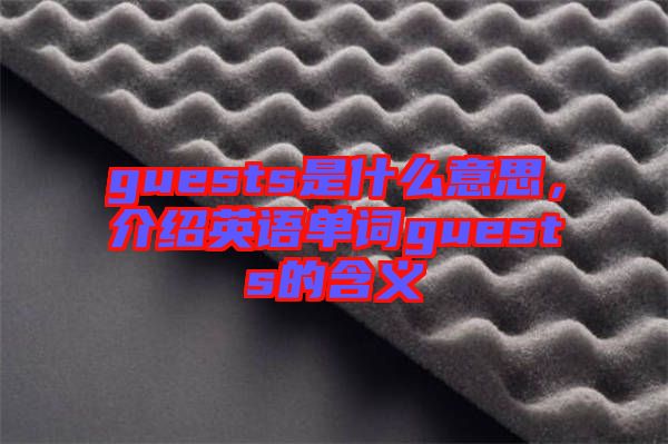 guests是什么意思，介紹英語單詞guests的含義