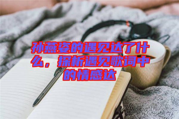 孫燕姿的遇見達了什么，探析遇見歌詞中的情感達