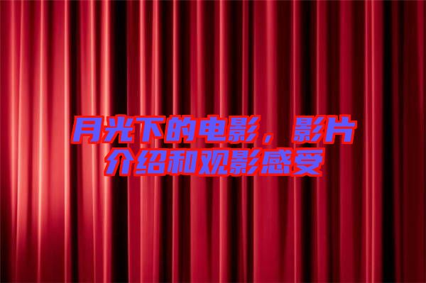 月光下的電影，影片介紹和觀影感受