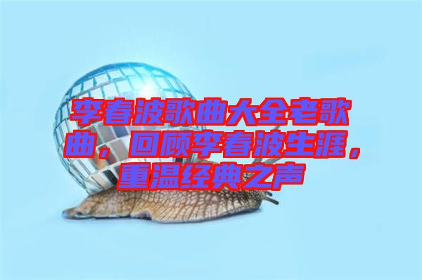 李春波歌曲大全老歌曲，回顧李春波生涯，重溫經(jīng)典之聲