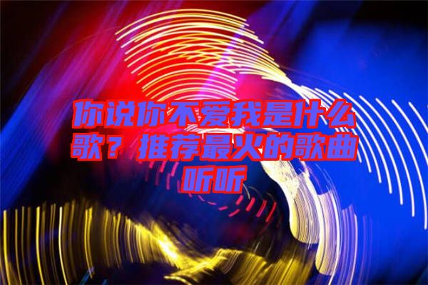 你說(shuō)你不愛(ài)我是什么歌？推薦最火的歌曲聽(tīng)聽(tīng)
