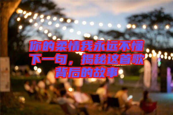 你的柔情我永遠(yuǎn)不懂下一句，揭秘這首歌背后的故事