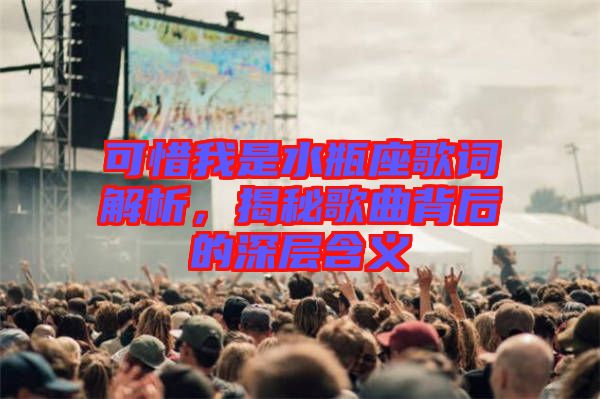 可惜我是水瓶座歌詞解析，揭秘歌曲背后的深層含義