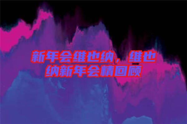 新年會維也納，維也納新年會精回顧