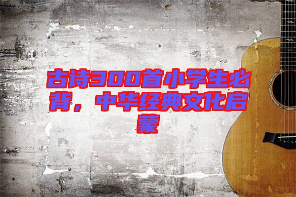 古詩300首小學生必背，中華經(jīng)典文化啟蒙
