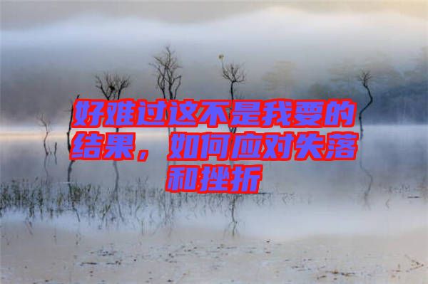 好難過這不是我要的結(jié)果，如何應(yīng)對失落和挫折