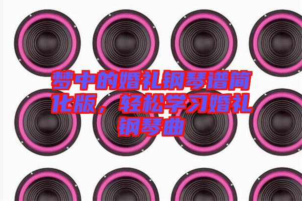 夢中的婚禮鋼琴譜簡化版，輕松學(xué)習(xí)婚禮鋼琴曲