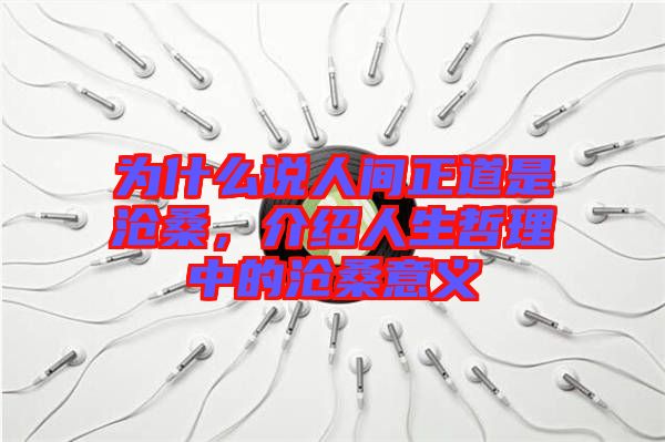 為什么說人間正道是滄桑，介紹人生哲理中的滄桑意義