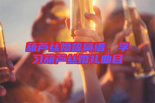 葫蘆絲婚誓簡譜，學習葫蘆絲婚禮曲目