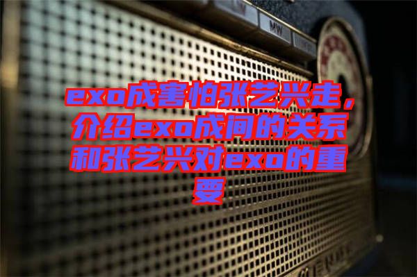 exo成害怕張藝興走，介紹exo成間的關(guān)系和張藝興對exo的重要
