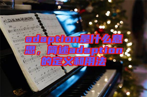 adaption是什么意思，簡述adaption的定義和用法