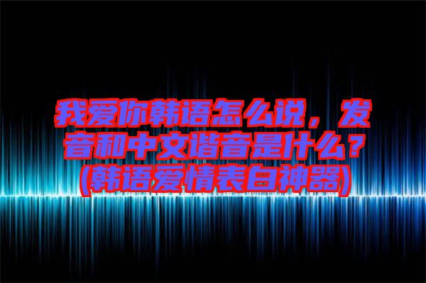 我愛你韓語怎么說，發(fā)音和中文諧音是什么？(韓語愛情表白神器)