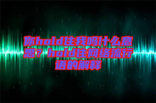 你hold住我嗎什么意思？hold住網(wǎng)絡(luò)流行語的解釋