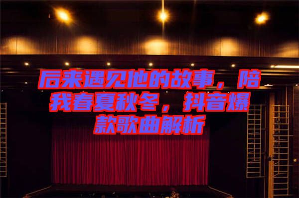 后來遇見他的故事，陪我春夏秋冬，抖音爆款歌曲解析