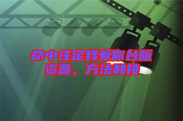 命中注定我愛你臺版資源，方法和接