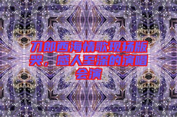 刀郎西海情歌現場版哭，感人至深的演唱會演