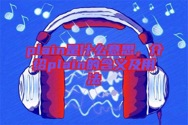 plain是什么意思，介紹plain的含義及用法