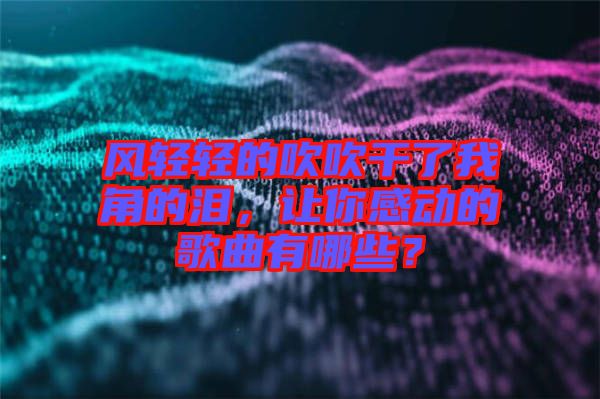風(fēng)輕輕的吹吹干了我角的淚，讓你感動的歌曲有哪些？