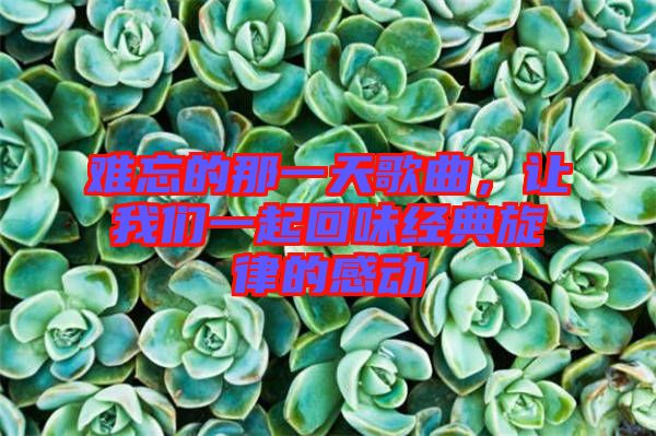 難忘的那一天歌曲，讓我們一起回味經(jīng)典旋律的感動