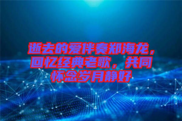 逝去的愛伴奏鄭海龍，回憶經(jīng)典老歌，共同懷念歲月靜好