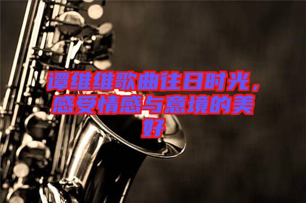 譚維維歌曲往日時光，感受情感與意境的美好