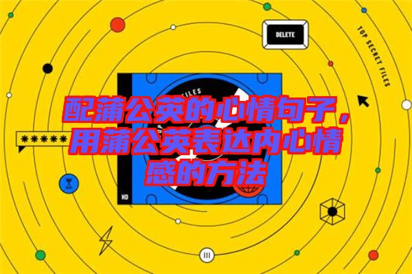 配蒲公英的心情句子，用蒲公英表達內(nèi)心情感的方法